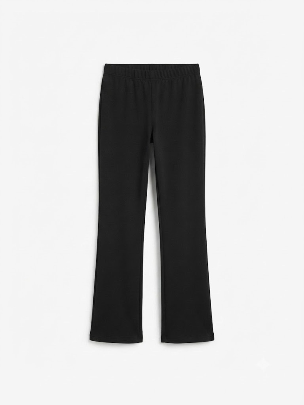 SHEIN Black Flare Leggings – Minimalist High-Waist Yoga Pants, Size Medium